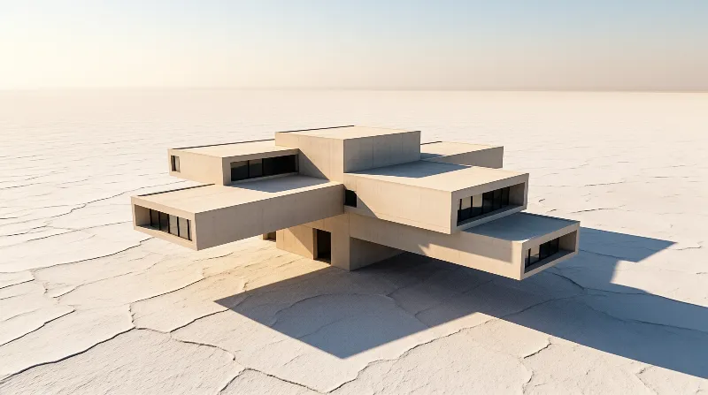 Modern Concrete Villa in Desert