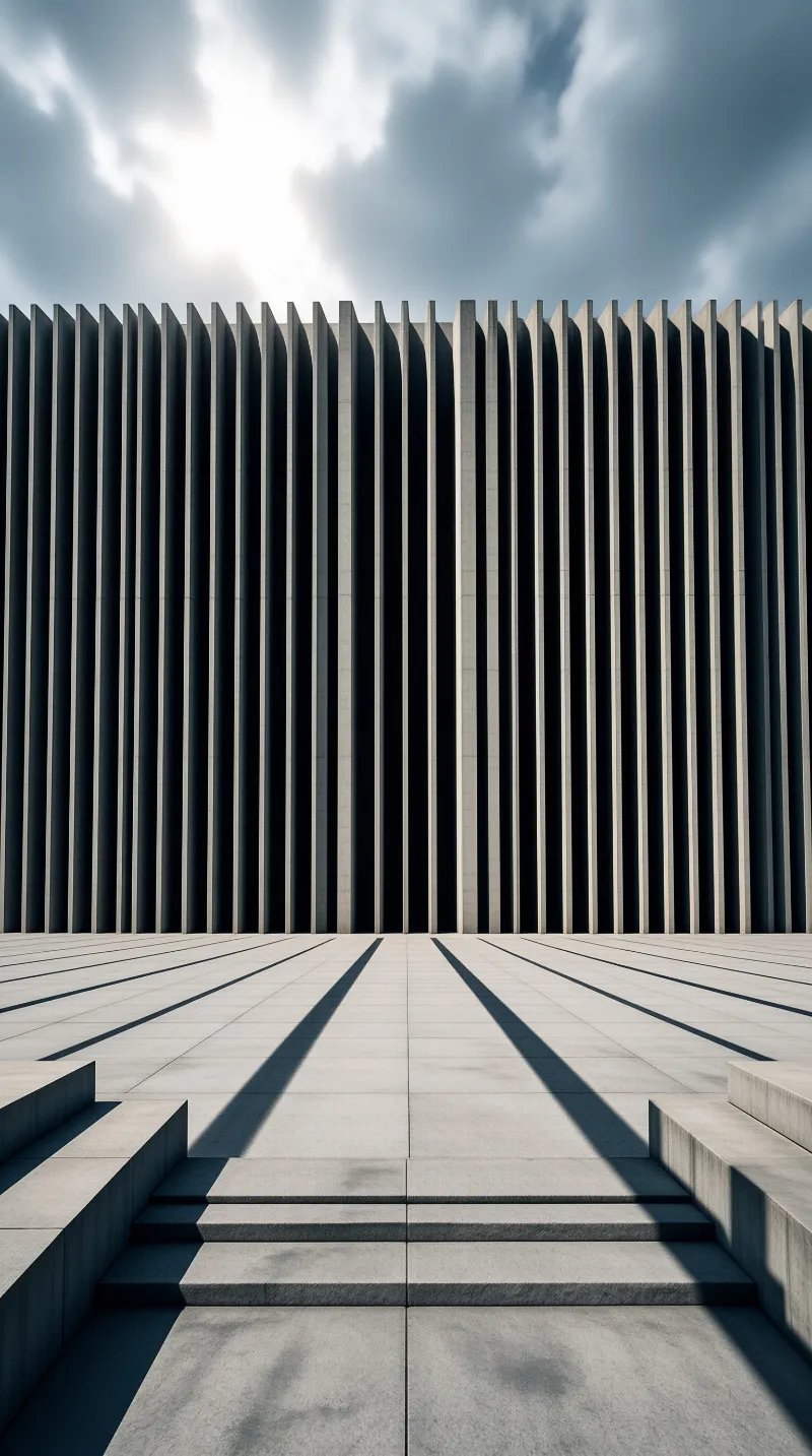 Brutalist Vertical Facade