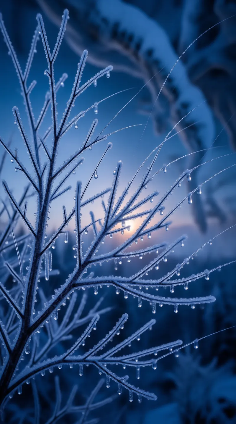 Frosty Branches at Dawn