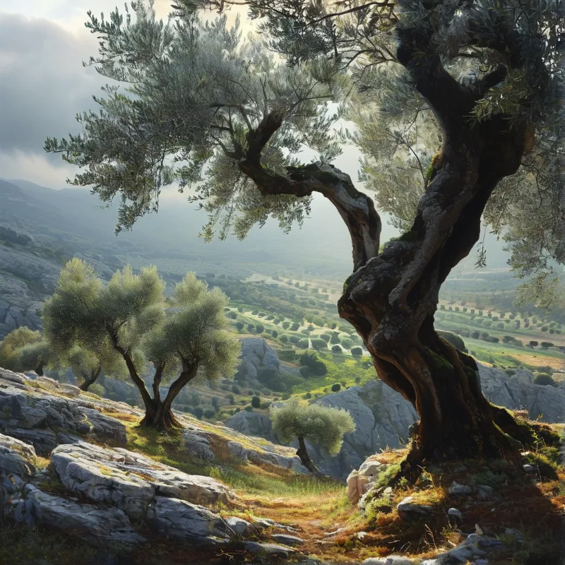 Ancient Olive Tree Landscape