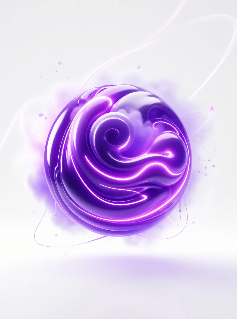 Glowing Purple Energy Orb