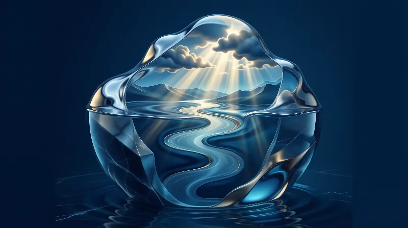 Liquid Chrome Landscape