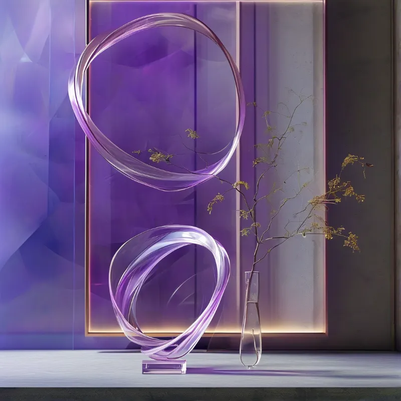 Purple Abstract Sculptures