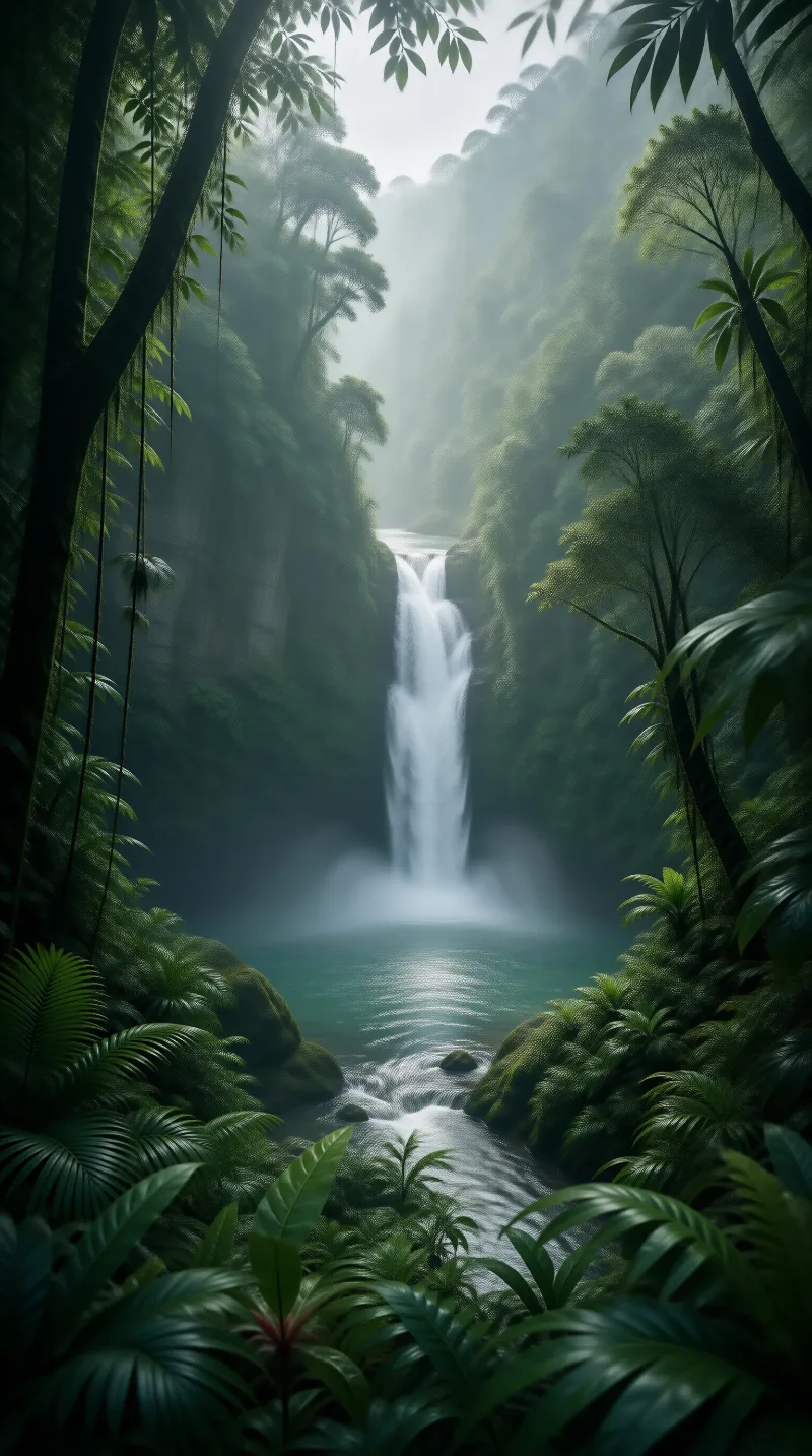 Jungle Waterfall Scene