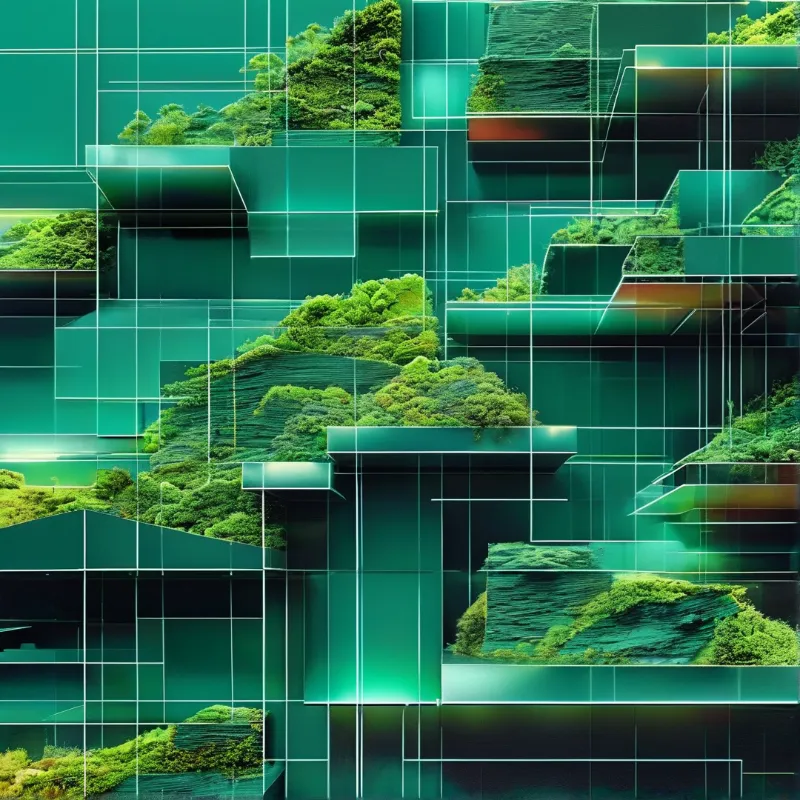 Futuristic Green Landscape