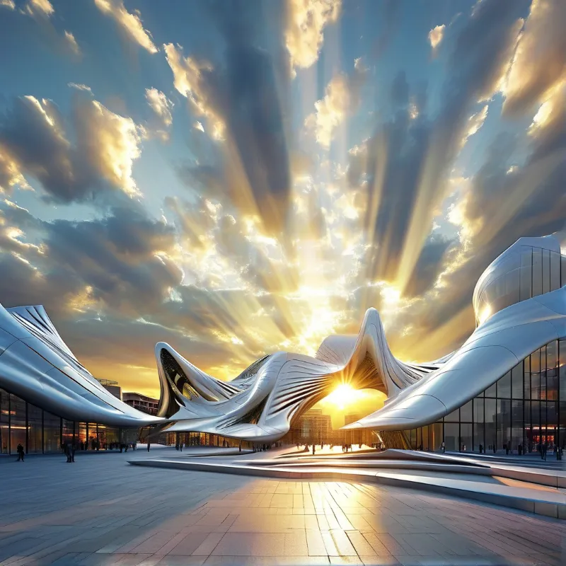 Futuristic Sunlit Structure