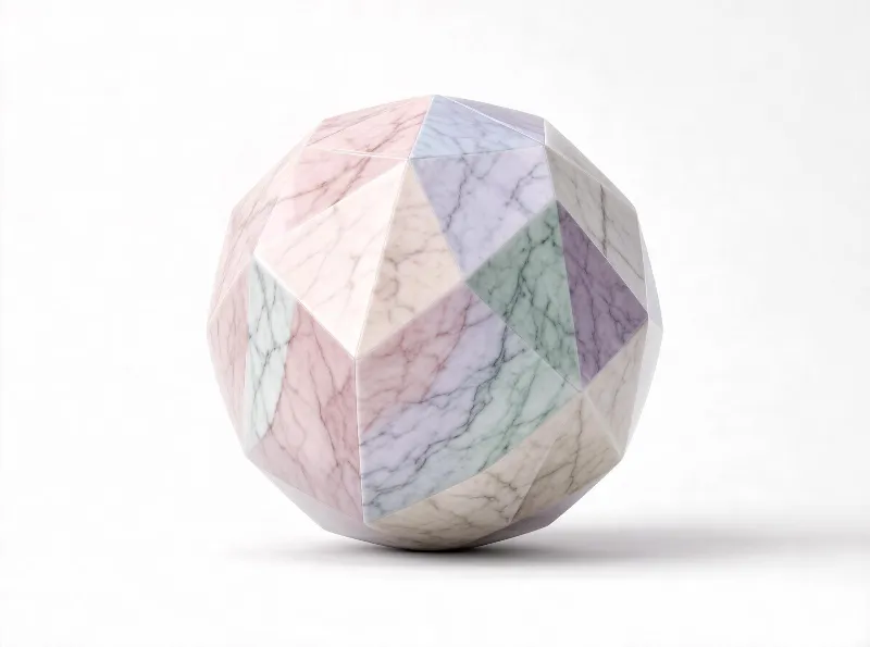 Geometric Marble Sphere