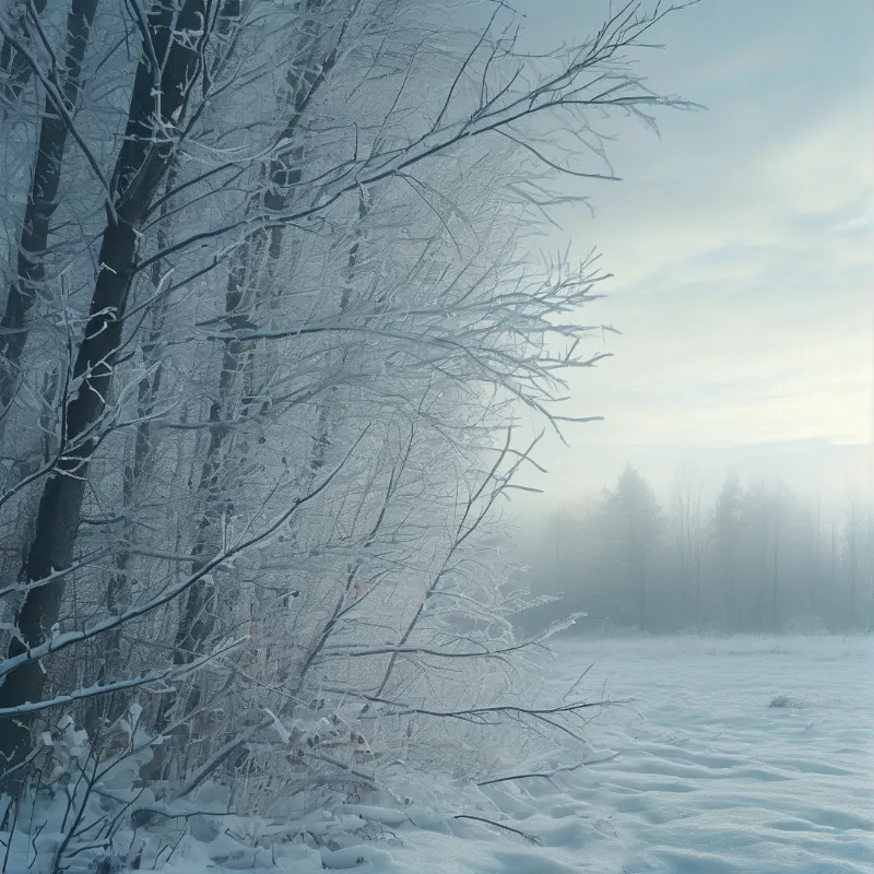 Frozen Winter Forest