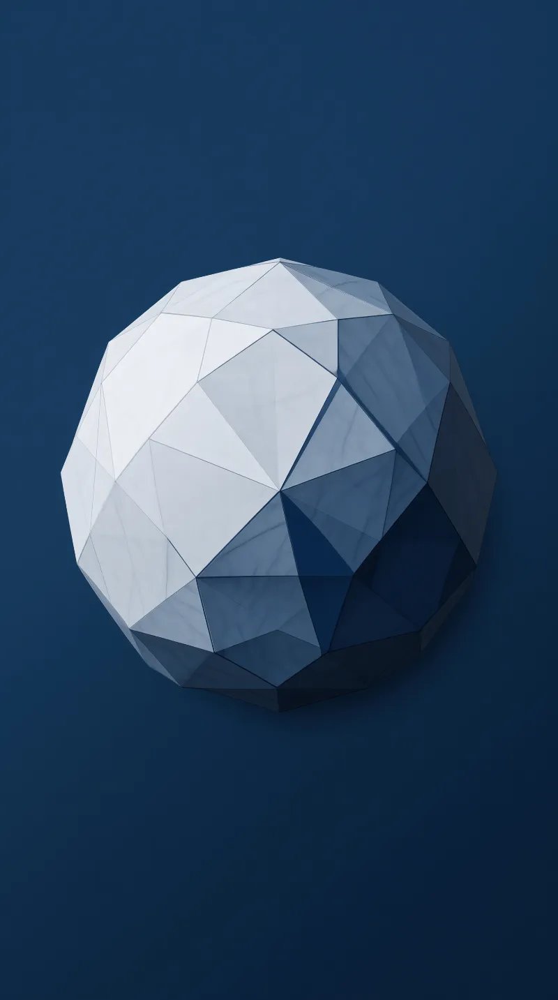 Faceted Sphere — Low-Poly Study
