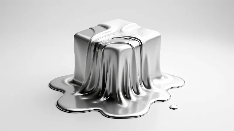 Melting Liquid Metal Cube