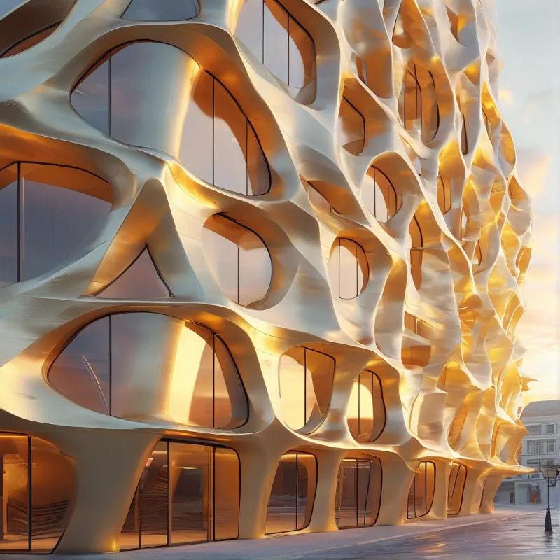 Organic Curvilinear Facade