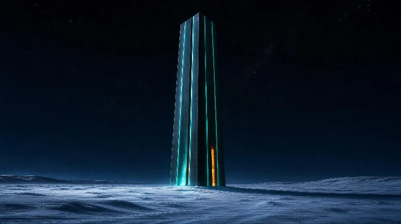 Futuristic Tower in Snow