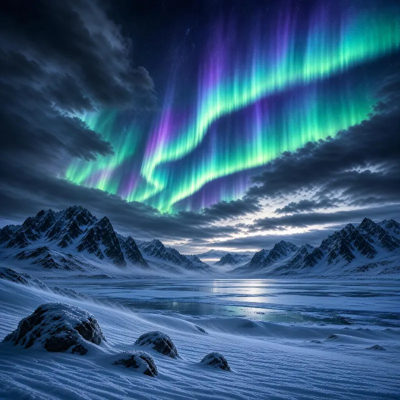 Aurora Over Arctic Wilderness