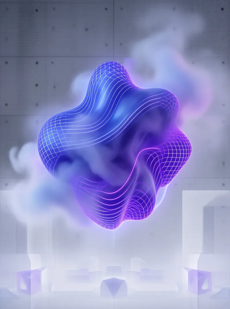 Glowing Purple Abstract Blob