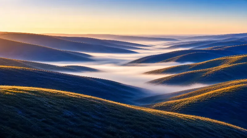 Rolling Hills in the Mist