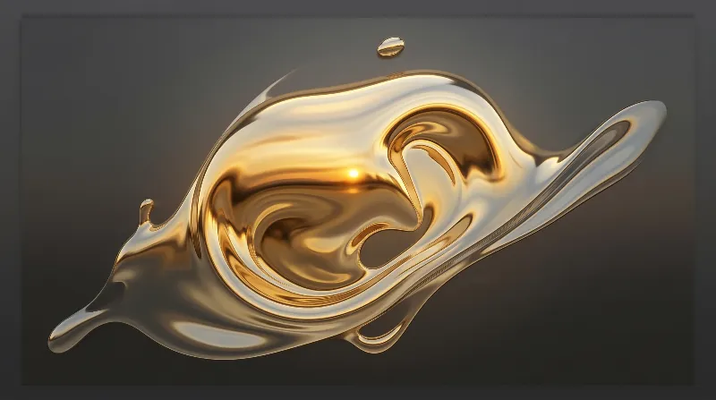Molten Gold Splash — Material Study
