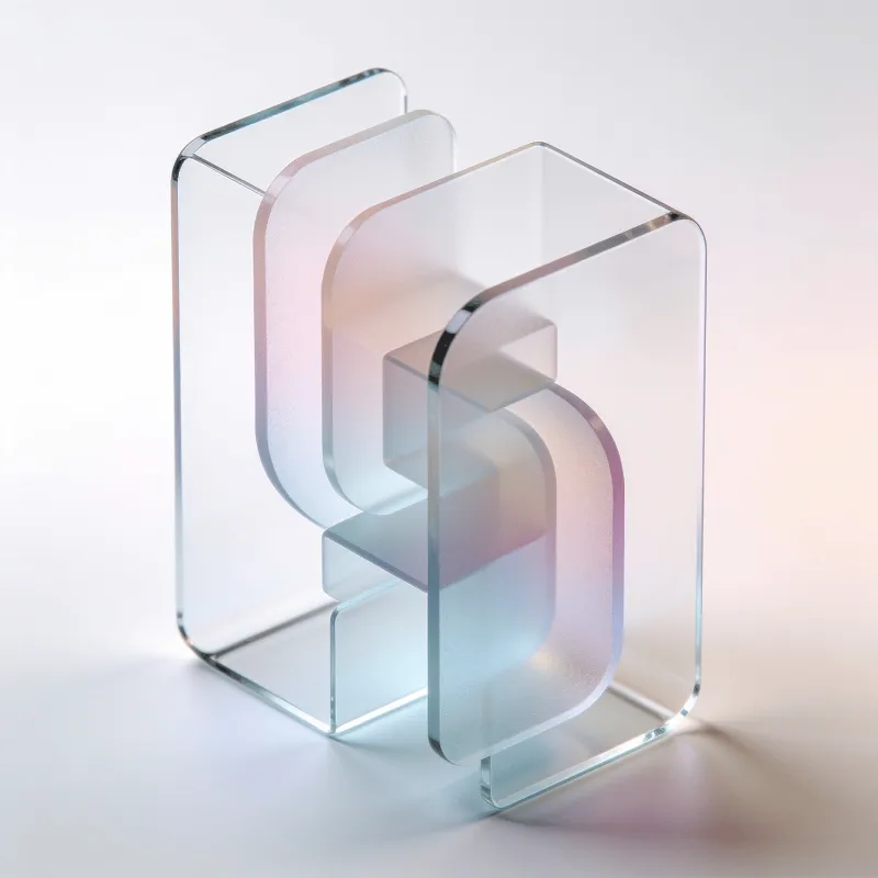Pastel, Frosted Glass Impossible Shape