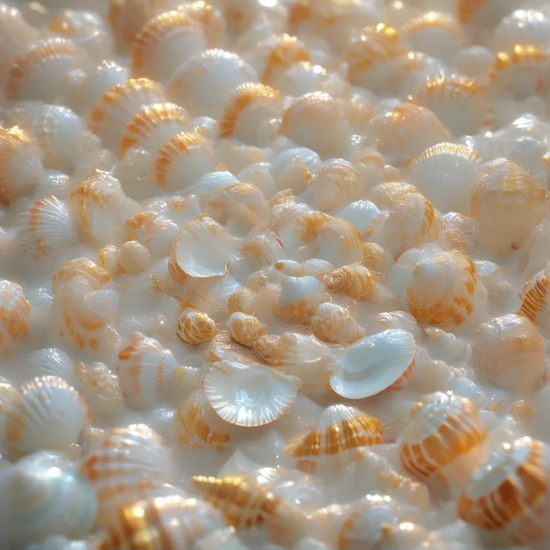 Orange and White Seashells