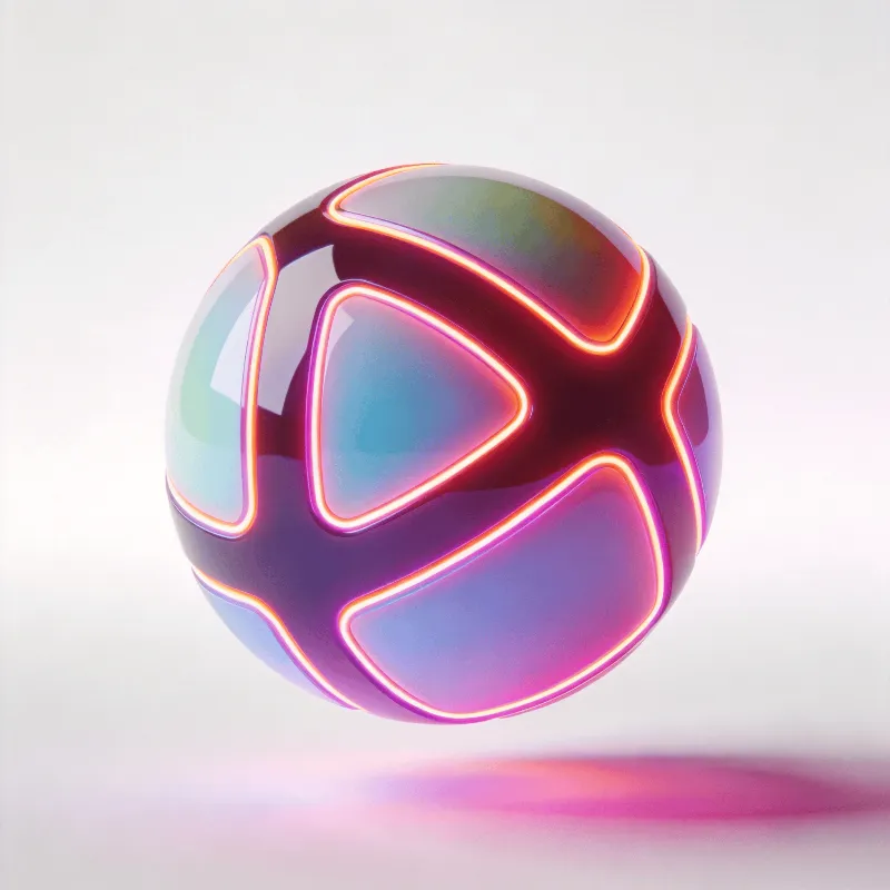 Neon-Lit, Minimalist Floating Orb