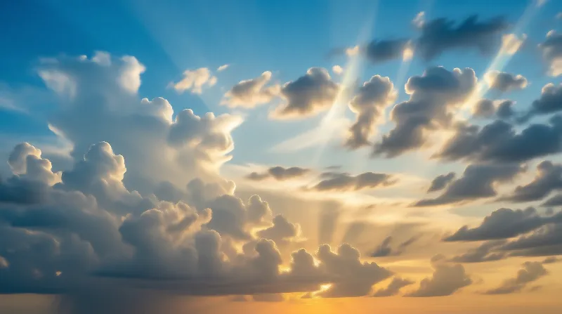 Sunbeam Cumulus Landscape