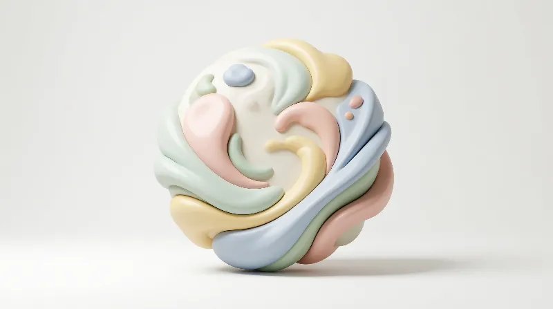 Pastel Abstract Sculpture