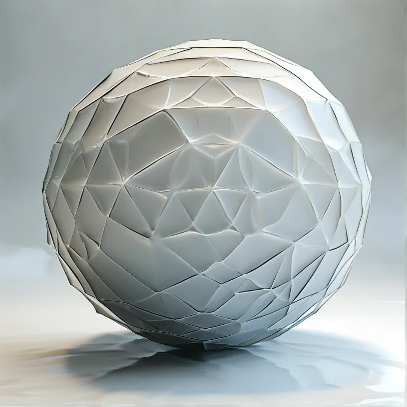 Faceted White Sphere