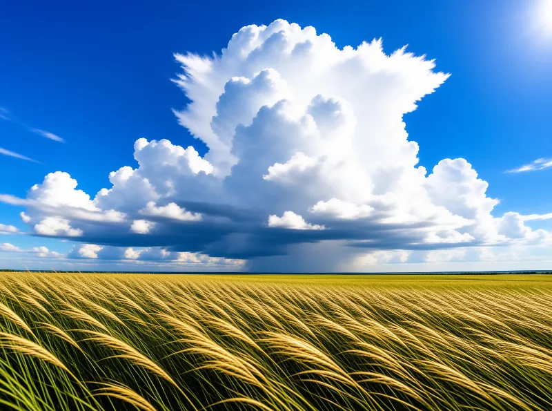 Golden Wheat Field and Cloud