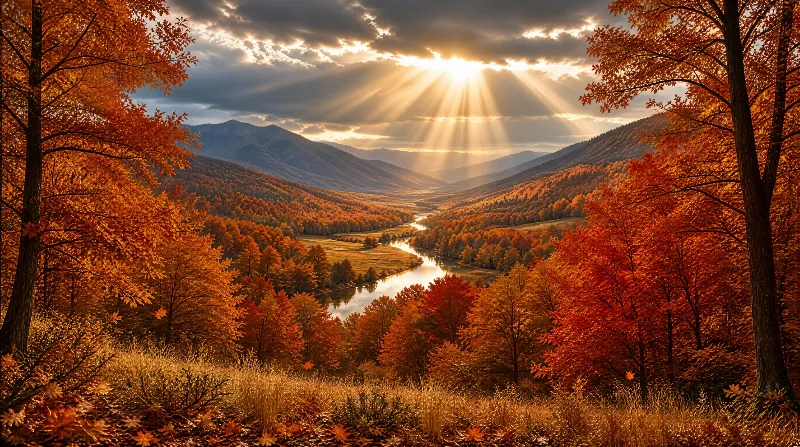Golden Autumn Valley