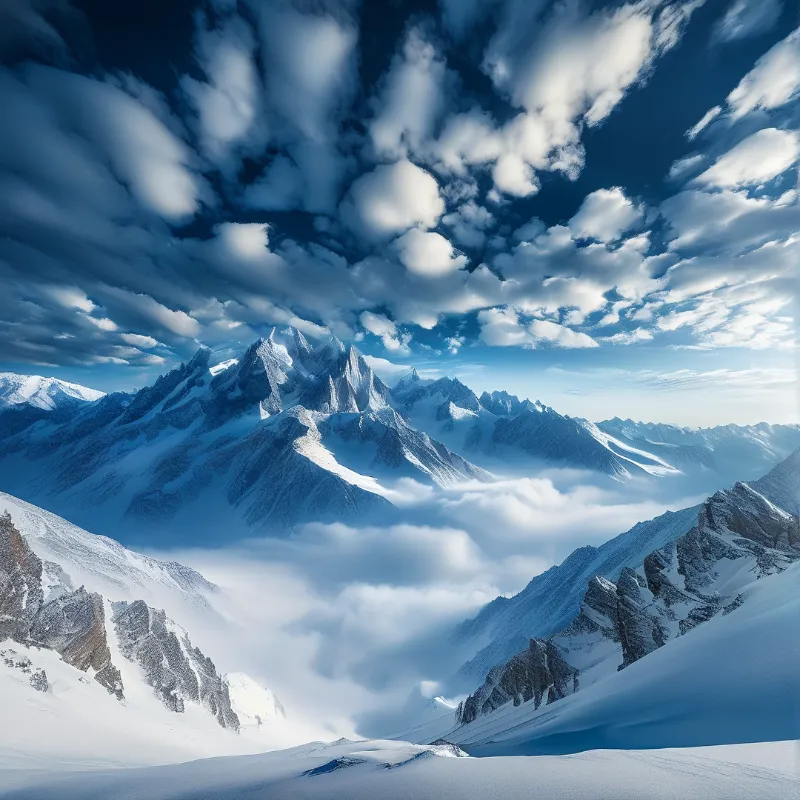 Majestic Snowy Peaks