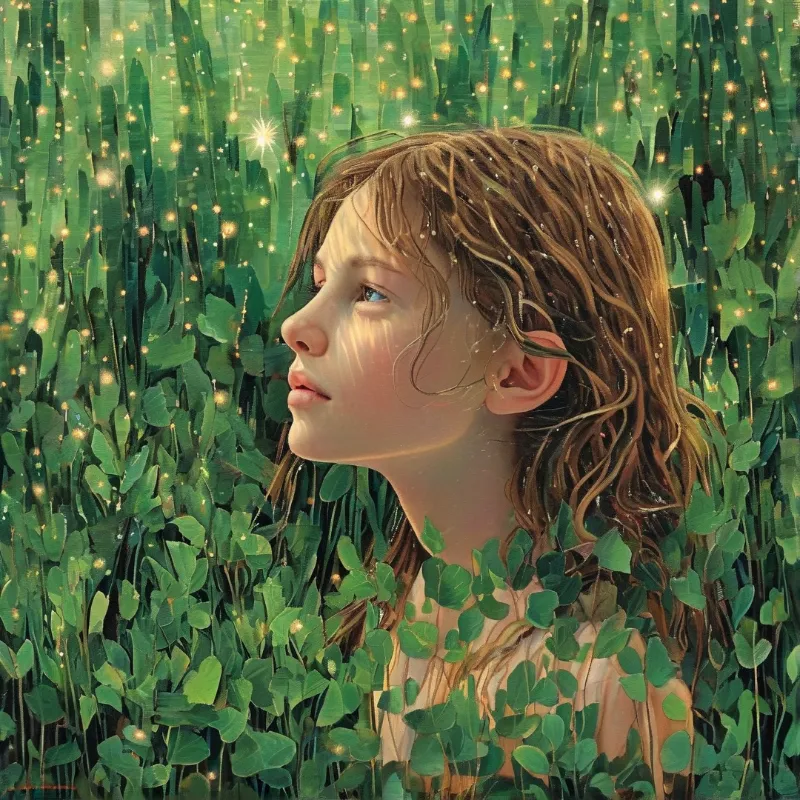 Ethereal Girl in Green