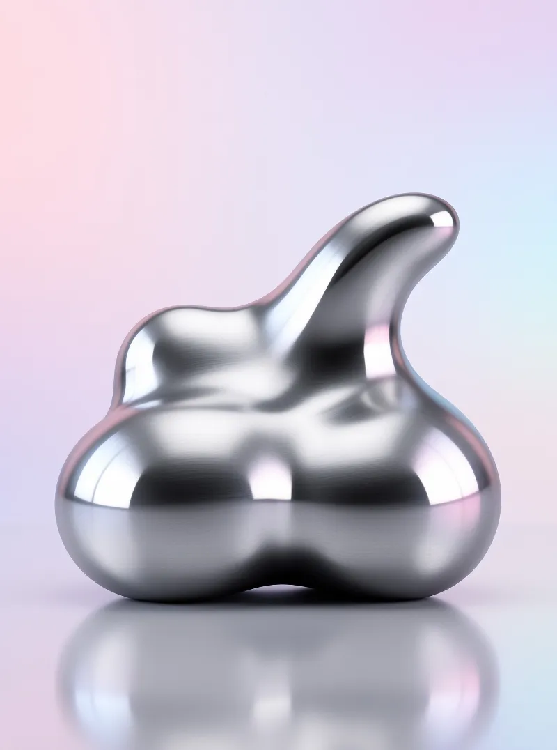 Abstract Chrome Sculpture