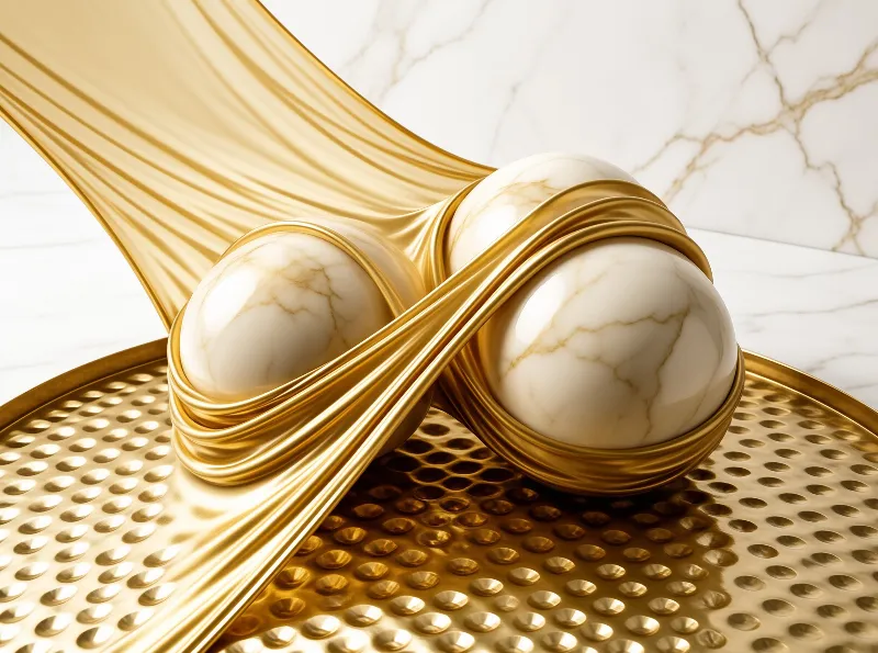 Abstract Gold and Marble