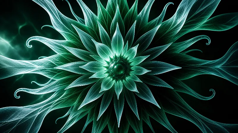 Crystalline Teal Starburst