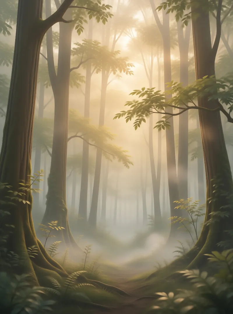 Misty Forest Path