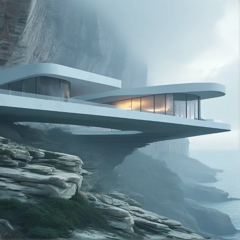 Futuristic Cliffside Architecture