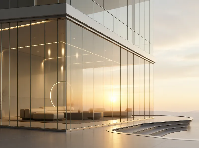Glass Pavilion in Terrace Light
