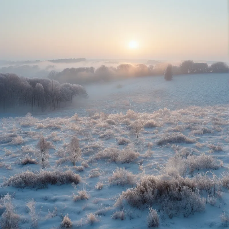 Winter Landscape at Sunrise
