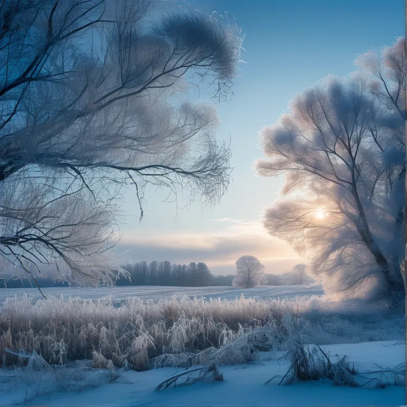 Winter Frost Landscape
