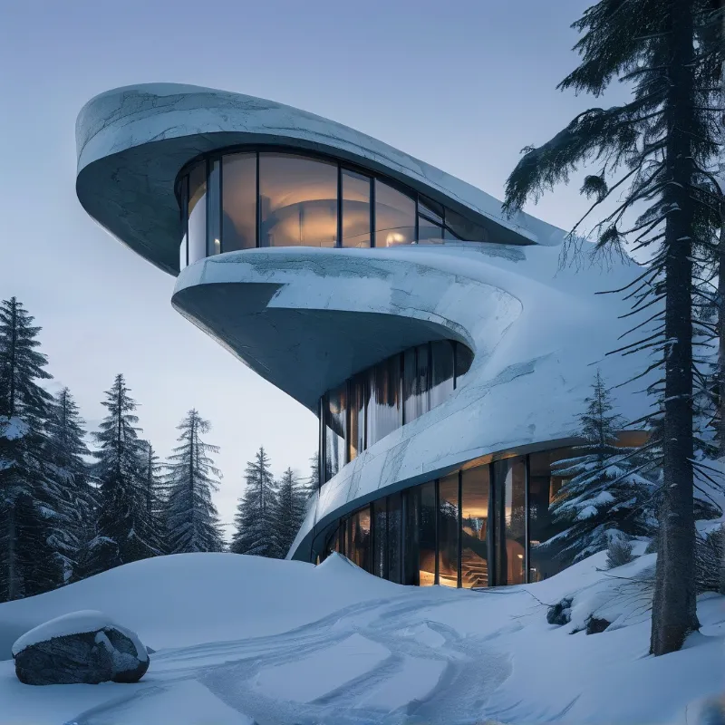 Curved Snow House