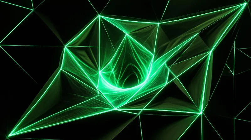 Green Geometric Light Structure