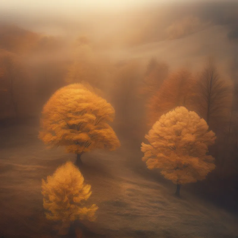 Misty Golden Forest