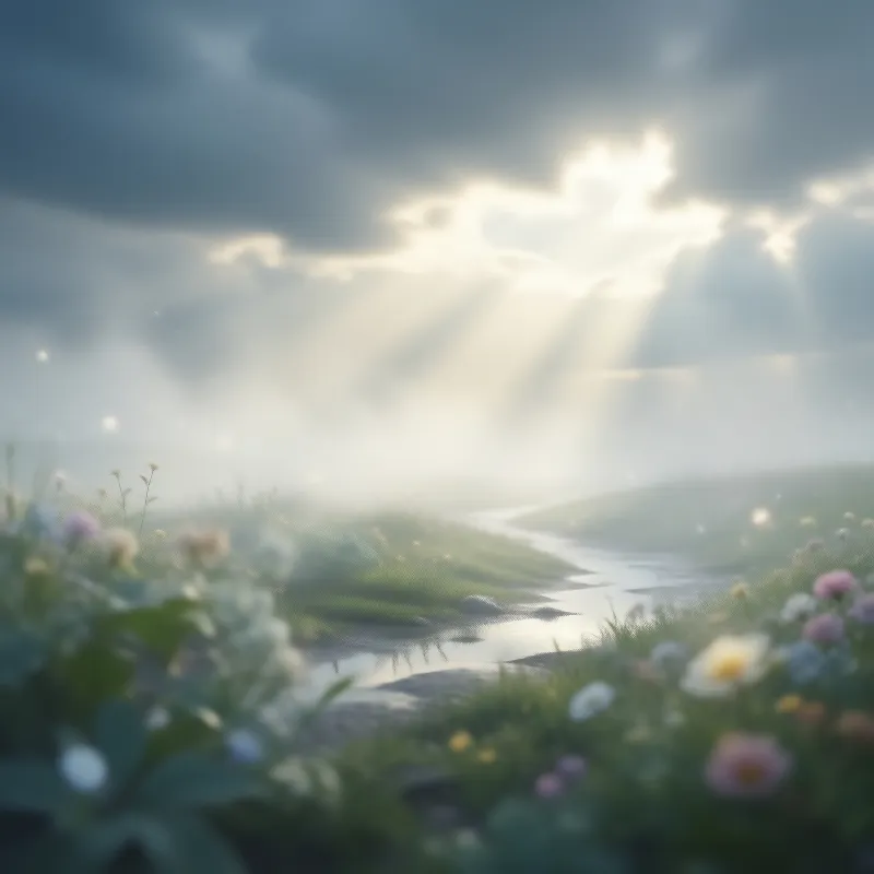 Misty River Landscape