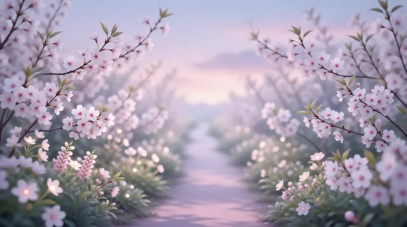 Dreamy Cherry Blossom Path