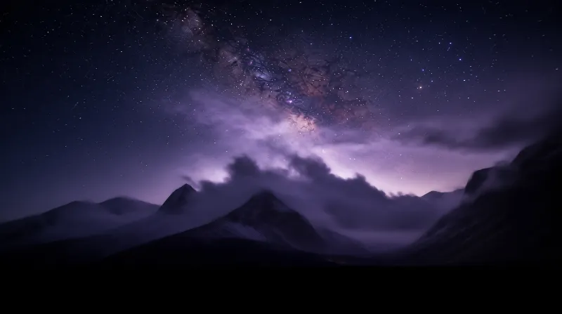 Starry Night Over Mountains