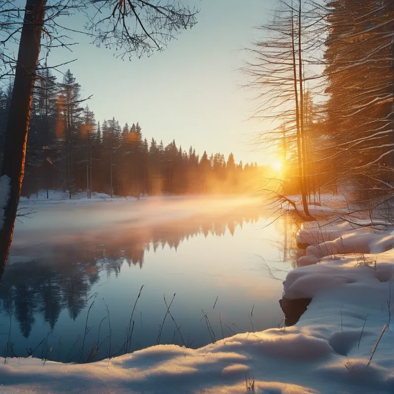 Golden Winter Sunrise