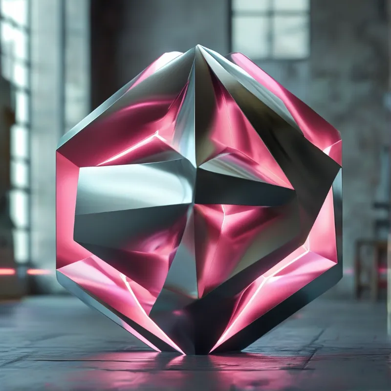 Faceted Pink Crystal Object