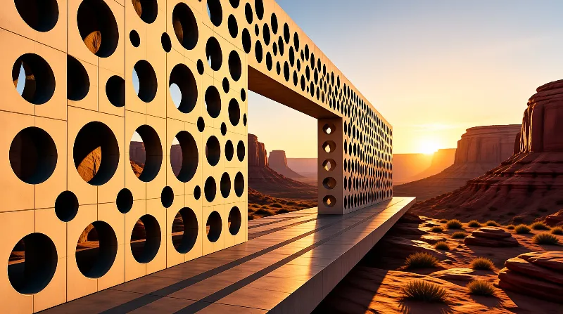 Sunlit Perforated Structure