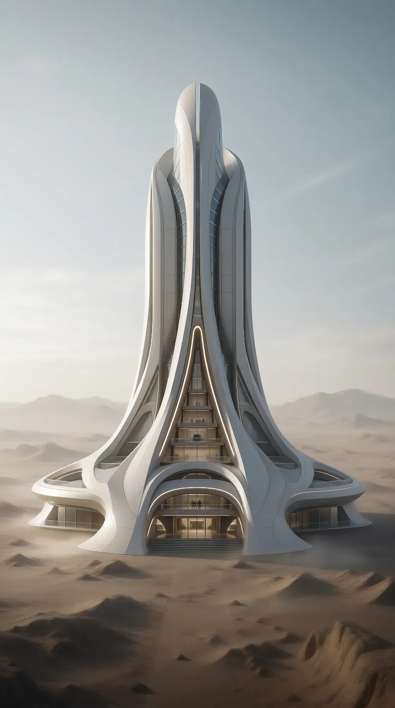 Futuristic Desert Tower