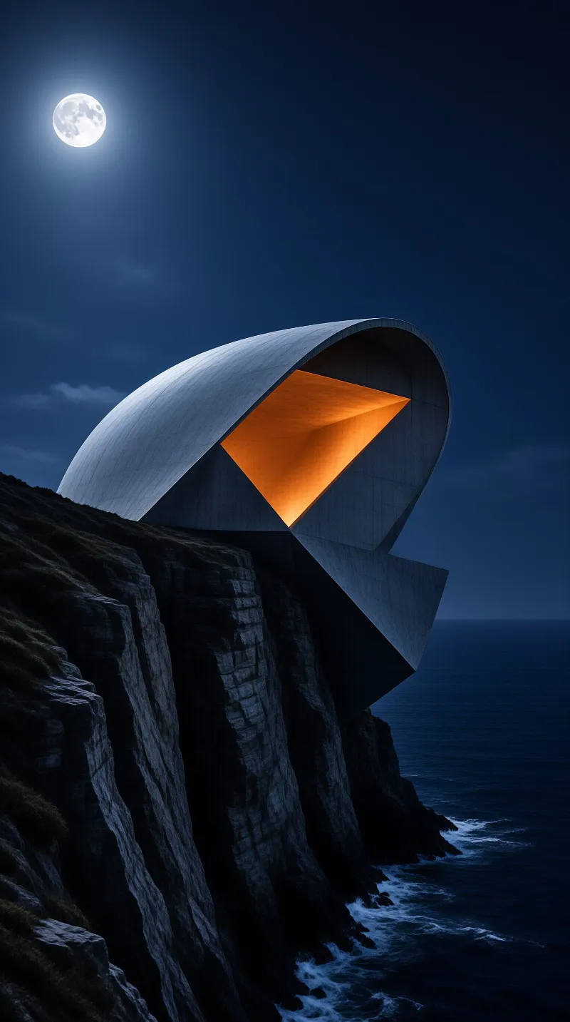 Futuristic Cliff Building