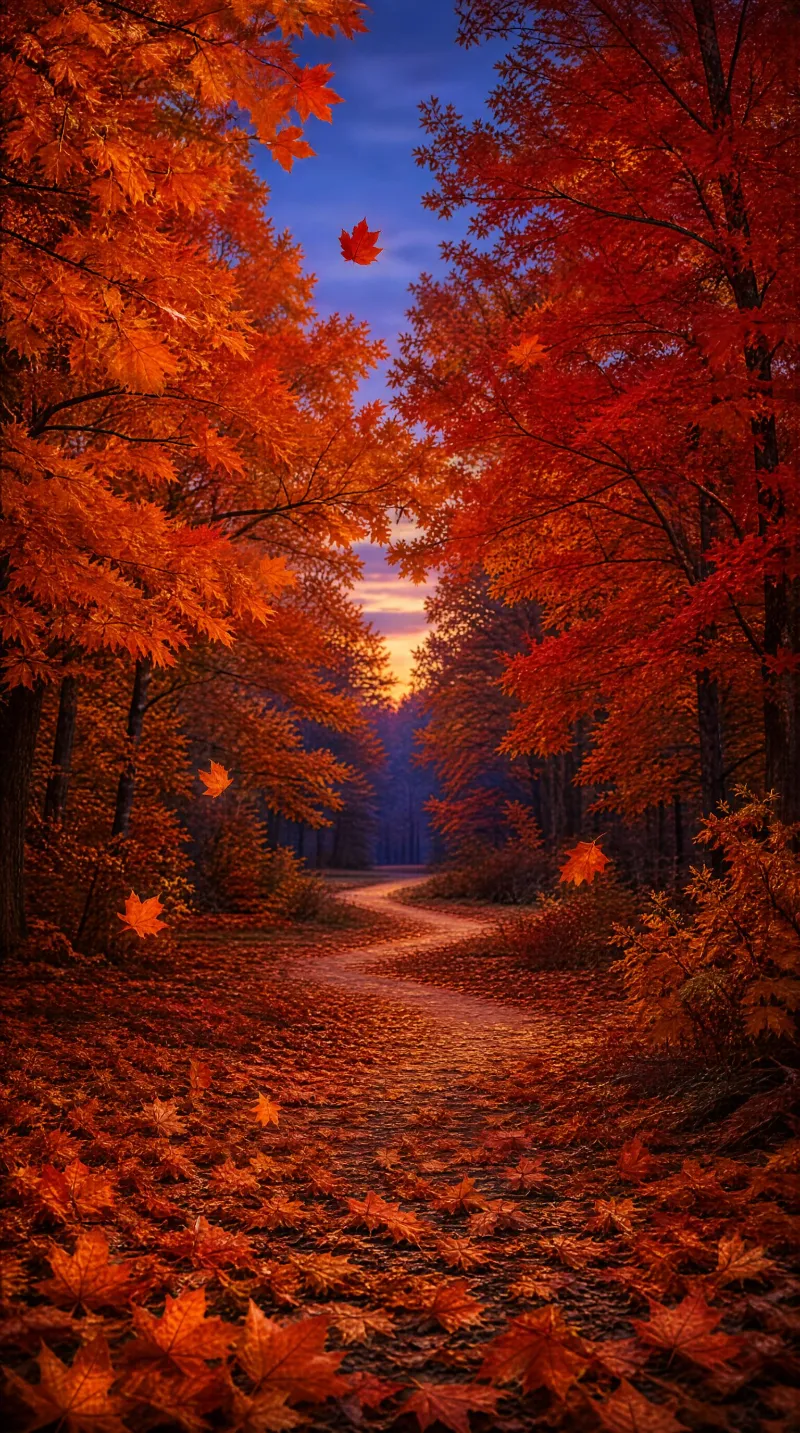 Autumn Path in the Forest